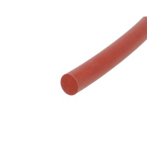 Sznur silikonowy czerwony fi 7 mm lity 60 Sha, 019006