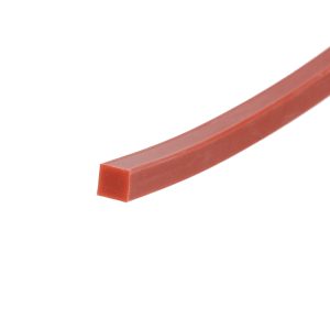 Taśma silikonowa czerwona 10x10 mm lity silikon, 0230409C