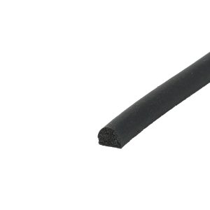 Uszczelka typu D pianka gumowa bez kleju 5 x 7mm czarna 0627532
